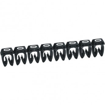 Маркер LEGRAND CAB 3 для кабеля 0,15-0,5 мм² цифра 0 чёрный