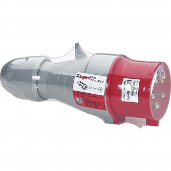 Вилка LEGRAND мобильная 32А 3К+H+З 380 В IP 44 Вилка LEGRAND мобильная 32А 3К+H+З 380 В IP 44