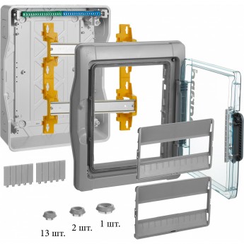Щиток LEGRAND Plexo³ IP 65 IK 09 2 ряда 90 А 12 модулей серый Щиток LEGRAND Plexo³ IP 65 IK 09 2 ряда 90 А 12 модулей серый