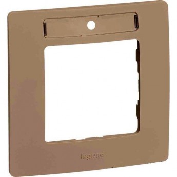 Рамка LEGRAND с держателем для маркировки 1 пост Etika слоновая кость Рамка LEGRAND с держателем для маркировки 1 пост Etika слоновая кость